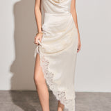 Satin Lace Asymmetrical