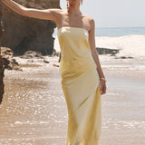 Satin Lace Midi Skirt