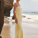 Satin Lace Midi Skirt