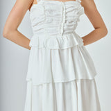 Corset Ruched Tiered Mini