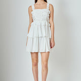 Corset Ruched Tiered Mini