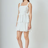 Corset Ruched Tiered Mini
