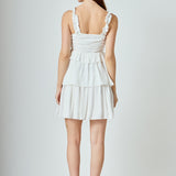 Corset Ruched Tiered Mini
