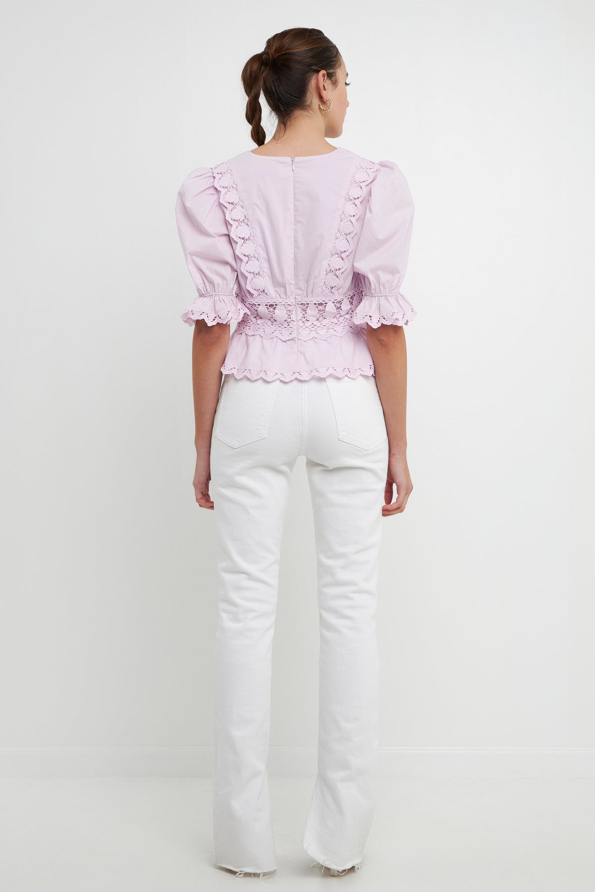 Combination Eyelet Lace Top