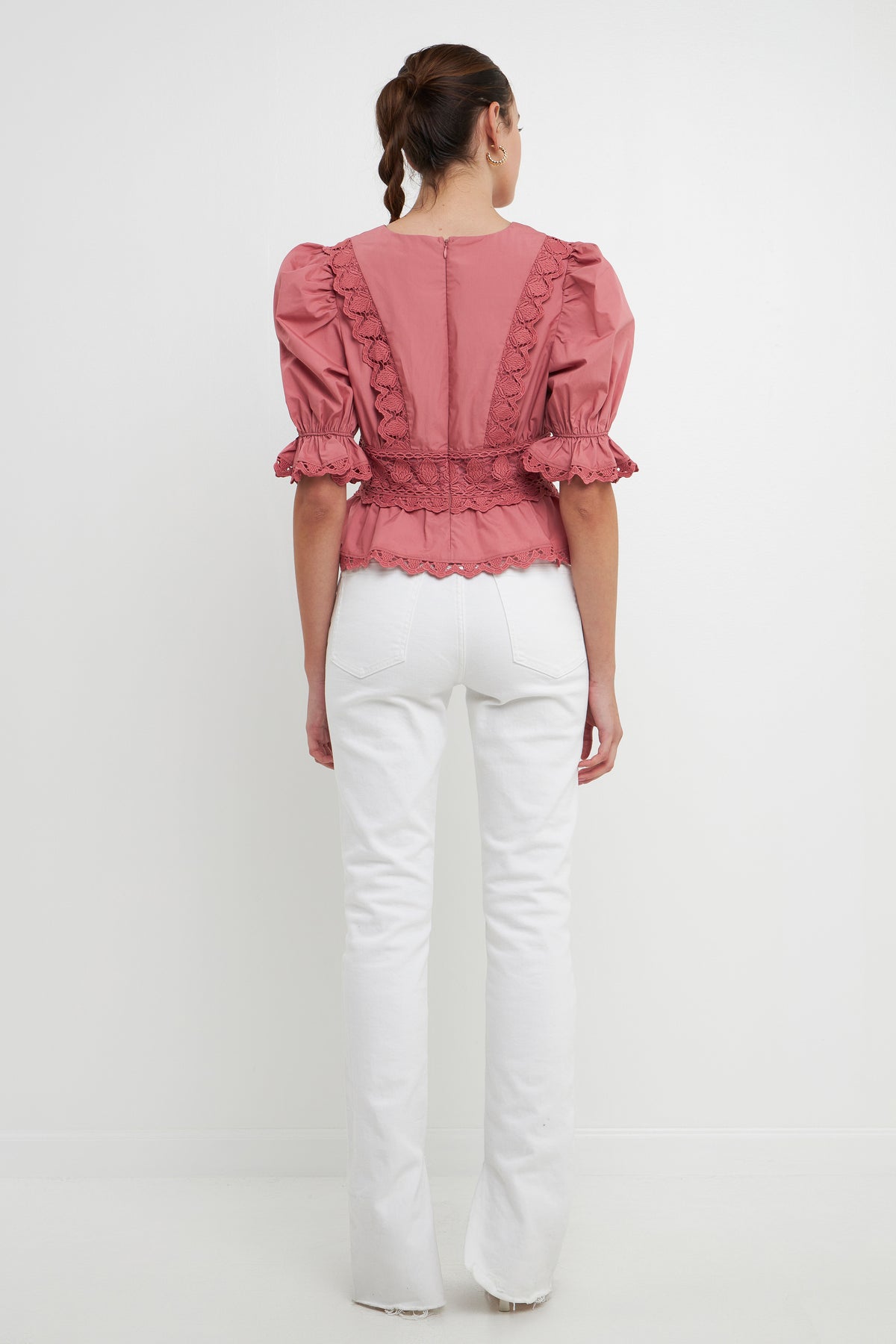 Combination Eyelet Lace Top