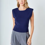 Elevated Solid Knit Padded Top