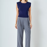 Elevated Solid Knit Padded Top