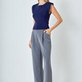 Elevated Solid Knit Padded Top