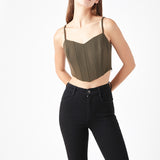 Adjustable Bustier Crop Top