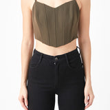 Adjustable Bustier Crop Top