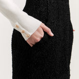 High-Waisted Tweed Skirt