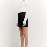 High-Waisted Tweed Skirt