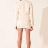 High-Waisted Tweed Skirt