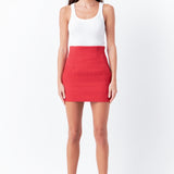 High-Waisted Tweed Skirt
