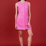 Sleeveless Tweed Mini Dress