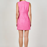 Sleeveless Tweed Mini Dress