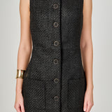 Sleeveless Tweed Mini Dress