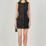 Sleeveless Tweed Mini Dress