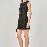 Sleeveless Tweed Mini Dress