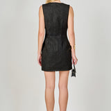 Sleeveless Tweed Mini Dress