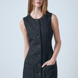 Sleeveless Tweed Mini Dress