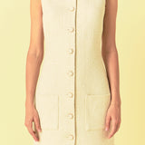 Sleeveless Tweed Mini Dress