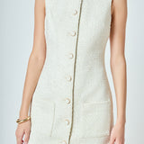 Sleeveless Tweed Mini Dress