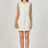 Sleeveless Tweed Mini Dress