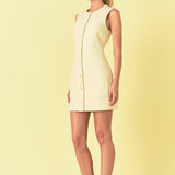 Sleeveless Tweed Mini Dress