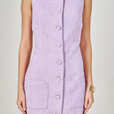 Sleeveless Tweed Mini Dress