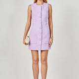 Sleeveless Tweed Mini Dress