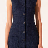 Sleeveless Tweed Mini Dress