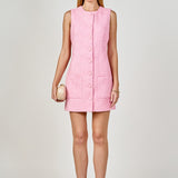 Sleeveless Tweed Mini Dress