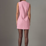 Sleeveless Tweed Mini Dress