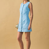 Sleeveless Tweed Mini Dress