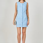 Endless Rose - Sleeveless Tweed Mini Dress POWDER BLUE / S Endless Rose - Sleeveless Tweed Mini Dress POWDER BLUE / S