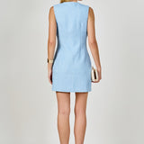 Sleeveless Tweed Mini Dress