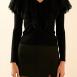 Tulle Ruffle Top