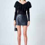 Tulle Ruffle Top