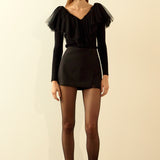 Tulle Ruffle Top