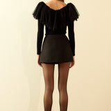 Tulle Ruffle Top