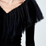 Tulle Ruffle Top