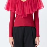 Tulle Ruffle Top