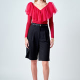 Tulle Ruffle Top