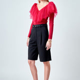 Tulle Ruffle Top