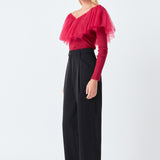 Tulle Ruffle Top