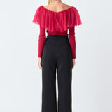 Tulle Ruffle Top