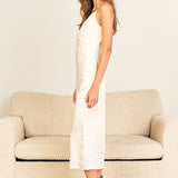 Satin Wrap Midi Dress