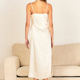 Satin Wrap Midi Dress