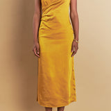 Satin Wrap Midi Dress
